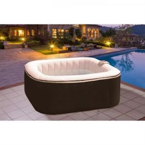 Spa gonflable SUNSPA AC01LED 157 67 cm 4 places Carré Livé avec filtre cadenas tap