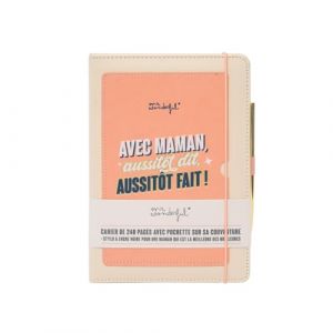 Mr. Wonderful Cahier avec poche + stylo - Avec maman, aussitôt dit, aussitôt fait !
