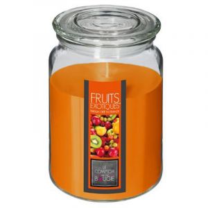 Atmosphera Bougie parfum&eacute;e fruits exotiques pot verre 510G D, 10 x H, 14,5 cm Fruits Exotiques