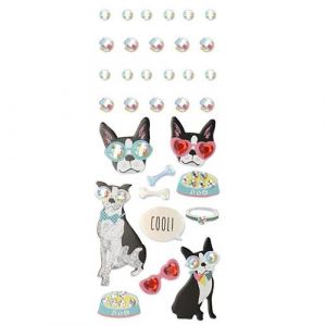 33 stickers 3D - Chien