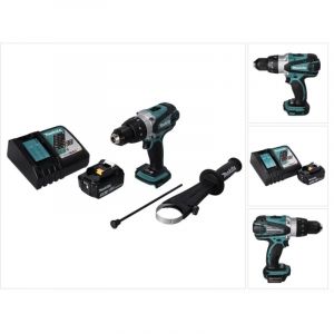 Makita DHP 458 RF1 Perceuse-visseuse à percussion sans fil 18 V 91 Nm + 1x Batterie 3,0 Ah + Chargeur