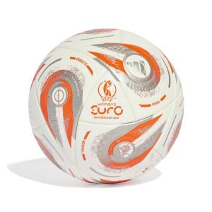 Adidas Ballon Konektis Pro EURO Féminin 2025 Finale Ballon de Match - Blanc/Argenté/Orange, pointure Ball SZ. 5 - ['Blanc'] - Taille Ball SZ. 5