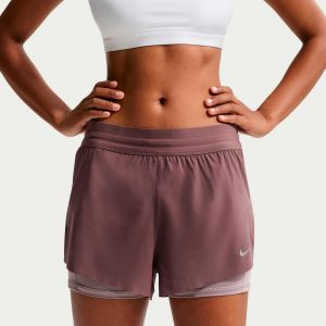 Nike Swift 2in1 Short de running Femmes - marron, violet, Taille XS