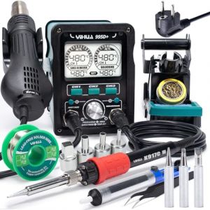 Station de r&eacute;paration &agrave; air chaud et station de soudage 2-en-1 YIHUA 995D EVO