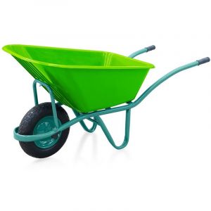 Vito Brouette de jardin pvc Capacité 100L Roue Ø37cm Antirouille