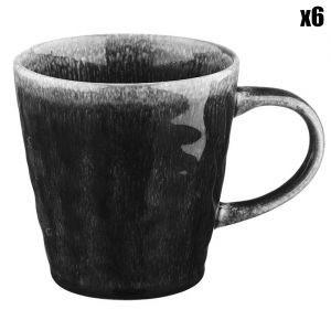 6 Mugs Moon noirs - 40 cl