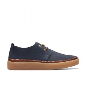 Clarks Homme Clarkwood Low, Nubuck Bleu Marine, 41 EU