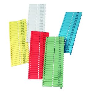 Ukal Boucles de marquage de 1 à 100 Tag (x100)