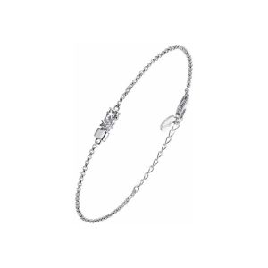 Bracelet Argent Étoile Sertie De Zirconiums Blanc