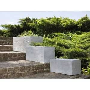 Beliani Jardinière blanche 80 x 37 x 38 cm Myra