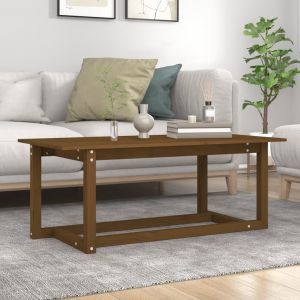 VidaXL Table basse Marron miel 110x55x45 cm Bois massif de pin marron miel