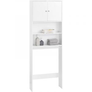 Sobuy Meuble WC au-dessus de toilettes avec dispositif anti-basculement