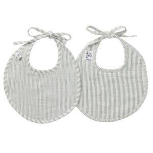 BB & Co Lot de 2 bavoirs naissance ray&eacute; MULTICOLORE