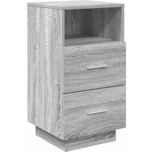 VidaXL Table de chevet avec 2 tiroirs sonoma gris 36x36x68 cm