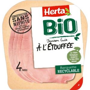 Herta Jambon cuit &agrave; l'&eacute;touff&eacute;e bio