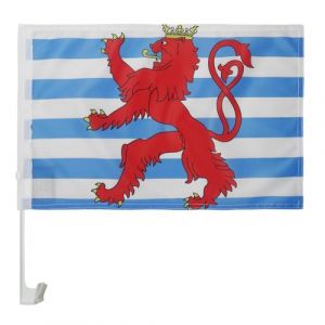 Drapeau de voiture Luxembourg avec lion 45x30cm - Carflag luxembourgeois 30 x 45 cm - AZ FLAG