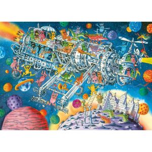 Heye Puzzle 1000 pièces : aliens triangulaires bienvenue