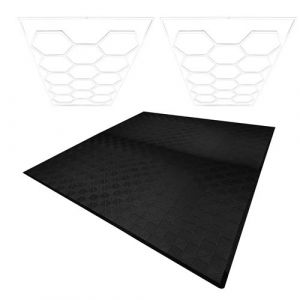Monster shop Carrelage de Sol 225 Noir Ventil&eacute;e Modulaire, 14 Lampes Hexagones & Bordure