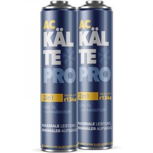 FROSTMEISTER Gaz de Climatisation 2 en 1 R134A - 2x 500 ml - Haute Performance - Facile Utiliser