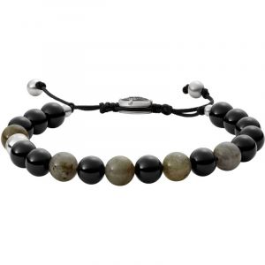 Diesel Bracelets Calcul Pas de pierre précieuse Pour des hommes, Black, L 165mm-250mm x W 8mm x H 8mm - DX1325040"