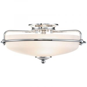 Quoizel Plafonnier Griffin 3x60W E27 Chromé poli