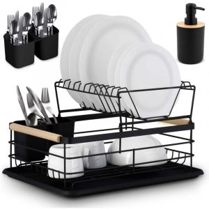 Sèche-vaisselle à deux niveaux MS-601 Massido, noir