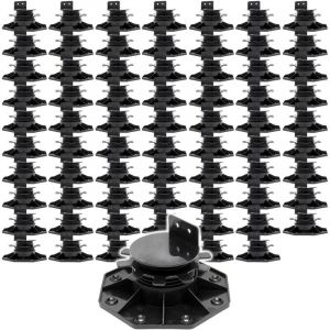 Image de Plots de terrasse Set 70x Charge 2700kg Pieds r&eacute;glages Hauteur 33-64mm Lames Dalles Piscine - Xpotool