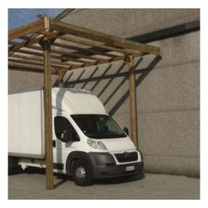 Solid CARPORT BASE 3x5 hauteur 4m, Ancrage Aucun, Panneaux de toit M&eacute;tal