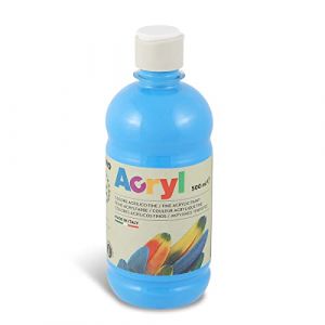 Primo Couleur Acrylique Fine, 4003TA500501, Cyan, 500 ML (Confezione da 1)