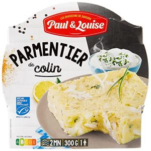 Paul & Louise Parmentier de colin, cr&egrave;me fraiche & fines herbes 300g - Poisson certifi&eacute; MSC P&ecirc;che durable - Pr&ecirc;t en 2 min- Cuisin&eacute; en France