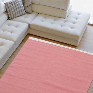 Image de Tapis Tiss BAYA IBAY rose 80 x 150 cm - UNAMOURDETAPIS