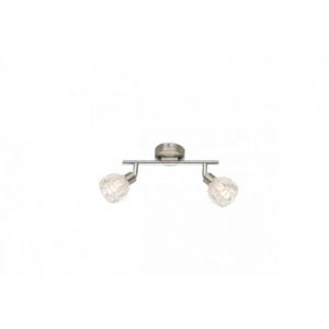 Globo Spot LED Nickel mat, Chrome, 2 lumi&egrave;res - Moderne - Int&eacute;rieur - D&eacute;lai de livraison moyen: 6 &agrave; 10 jours ouvr&eacute;s. Port gratuit France m&eacute;tropolitaine et Belgique d&egrave;s 100 &euro;.