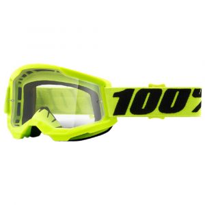 100% Masque Strata 2 Clear Mirror/CAT0 Fluo Yellow