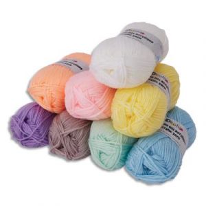 Image de O Color Lot de 8 pelotes de laine de 50 g coloris pastel