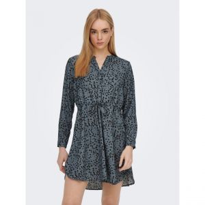Only Robe courte fluide à manches longues Bleu - Taille 40