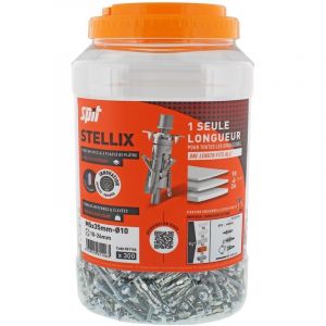 Spit Cheville m&eacute;tallique &agrave; vis Stellix - Patte &agrave; vis - 5 x 35 / 15 M7 + Vis Seau de 300 - 060142