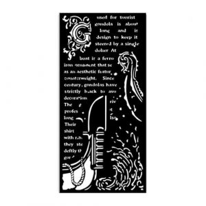 Stamperia - Thick Stencils for Scrapbooks, Albums, Cards, Bullet Journalling, and More, Flexible Material, Easy to Clean, Perfect for Hobbies, Crafts and Gifting (Venice, City of Art - Gondola)