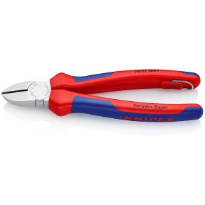 Knipex Pince coupante de c&ocirc;t&eacute; avec oeillet de fixation 180 mm - 70 05 180 T BK