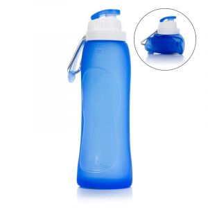Dam Bouteille pliable enroulable de 500ml, en silicone de qualit&eacute; alimentaire.