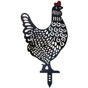 Nortene Poule décorative à planter tonka 35x64 noir