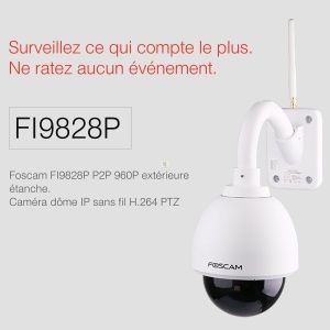 Image de Foscam FI9828P - Caméra IP wifi HD extérieure motorisée