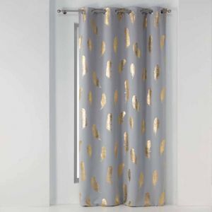 Image de Homemaison Rideau occultant (135 x 240 cm) Swany Gold Gris