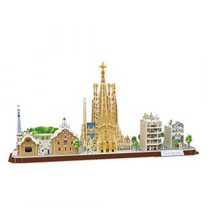 WorldBrands City Line Barcelona, Puzzle 3d Enfant Et Adulte, Maquettes De Montage, Puzzle 3d, Cadeau Anniversaire Garcon Et