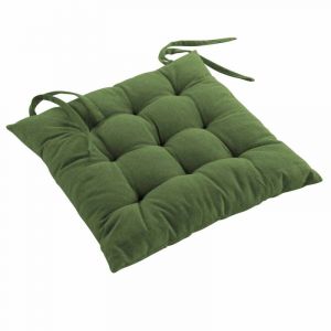 Coussin de chaise coton recyclé Mistral Vert
