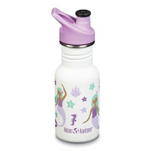 Klean Kanteen Gourde en acier inoxydable pour enfants – New Sport Cap Classic Narrow, nouvelle version étroite, 355 ml, couleur : sirènes