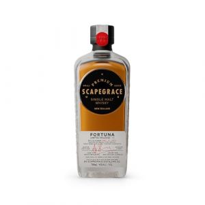 SCAPEGRACE - Fortuna - Single Malt Whisky - Origine : Nouvelle-Zélande - 46% Alcool - Idéal pour la dégustation pure - Notes de Caramel & Noix - 70cl
