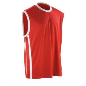 Spiro - Maillot de basketball sans manche - Homme (S) (Rouge / Blanc) - UTRW4778