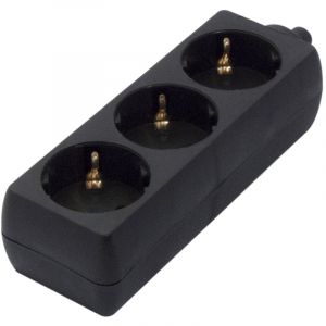 Chacon Bloc multiprise 3x16A sans cordon - Noir