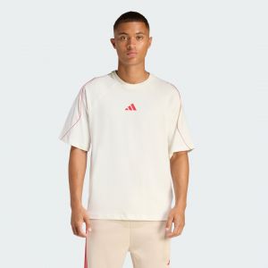 Adidas T-shirt Stadium manches courtes blanc rouge - L