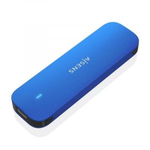 Bo&icirc;tier Externe SSD M.2 AISENS ASM2-026BLU USB 3.2 Aluminium Bleu avec LED